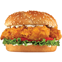 Crossroads burger - sandwich- crispy chicken on bun