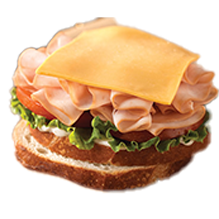 Crossroads burger - sandwich- turkey and cheese